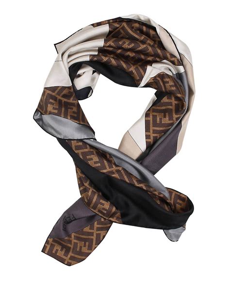 foulard fendi prezzi fxt091 aici|Multicolour silk foulard .